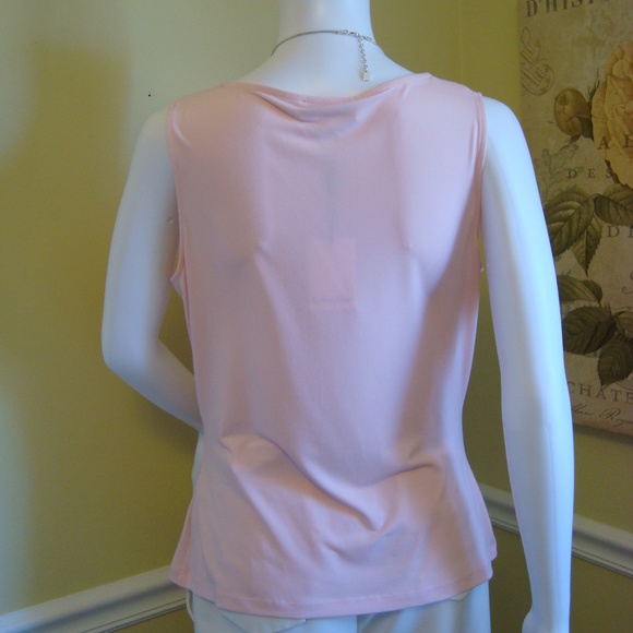 Calvin Klein Sleeveless Blouse in Baby Pink - Picture 3 of 5